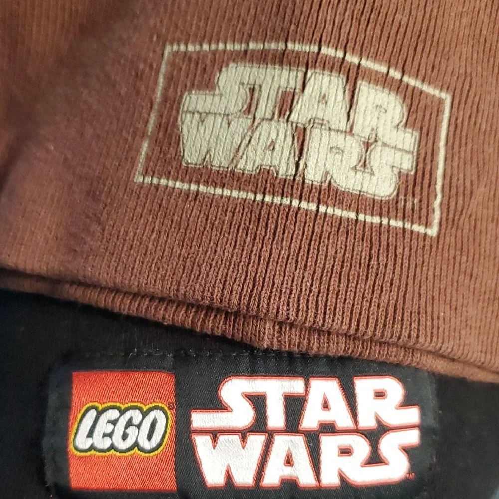 Star Wars 2 Pack Kids Tobaggan Beanie Hats Black Lego &‎ Brown Ribbed